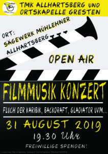 Filmmusik Konzert der TMK Allhartsberg und Ortskapelle Gresten